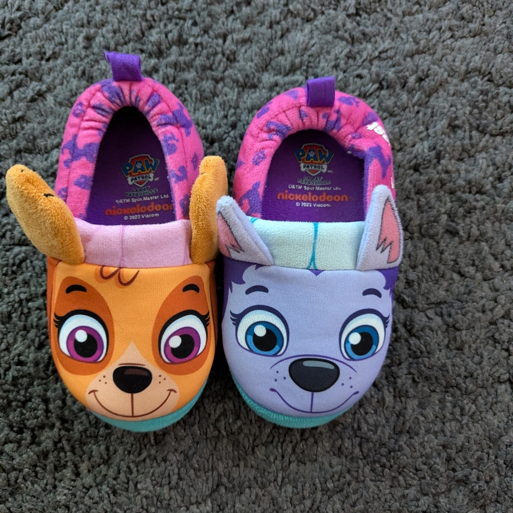 Nickelodeon Paw Patrol Kids Slippers - Pink and Purple